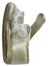 Load image into Gallery viewer, Baby Girls Ivory Lace Floral Rosebuds Booties Satin Christening Party Soft Shoes