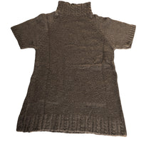 Load image into Gallery viewer, Girls Ribbed High Neck Knitted Cap Sleeve Tunic Jumper Top Dress