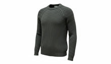 Load image into Gallery viewer, Mens Khaki Ribbed Crew Neck Cotton Rich Ribbed Knit Longsleeve Pullover Jumper M