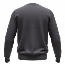 Load image into Gallery viewer, Mens Dark Grey Ombre Ribbed V-Neck Soft Knitted Jumper