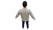 Load image into Gallery viewer, Mens Beige White Trim Cotton Rich V-Neck Longsleeve Cardigan
