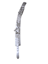 Load image into Gallery viewer, Ladies Silver Classic Wide Faux Leather Metallic Studded & Drop Chain Crystal Belt