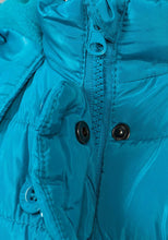 Load image into Gallery viewer, Girls Minoti Pink & Teal Soft Fleece Lining Padded Quilted Hooded Winter Coats