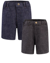 Load image into Gallery viewer, Boys Toddlers Brushed Herringbone Cotton Elasticated Waist Shorts