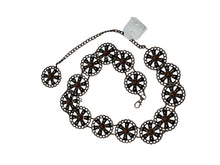 Load image into Gallery viewer, Ladies Vintage Bronze Round Metal Bead Centre Link Adjustable Buckle Waist Belts