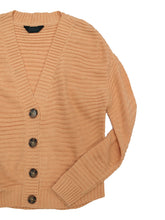 Load image into Gallery viewer, Ladies Wide Ribbed Button Through Soft Knitted V-Neck Plus Size Cardigans