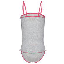 Load image into Gallery viewer, Girls Grey Trolls Soft Cotton 2Pk Sleeveless Vest Cami Top & Matching Brief Sets