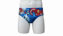 Load image into Gallery viewer, Boys Avengers Red Blue Swimwear All Over Marvel Avengers Print Swimming Briefs