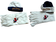 Load image into Gallery viewer, Boys Girls Harry Potter Navy & Cream Soft Fleece Warm Autum Winter Cap & Scarf