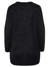 Load image into Gallery viewer, Ladies Chunky Rib Trimmed Longline Plus Size Jumpers
