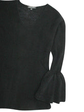 Load image into Gallery viewer, Ladies V-Neck Long Sleeve Trumpet Cuff Jumper
