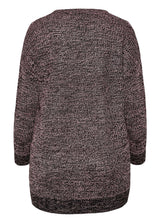 Load image into Gallery viewer, Ladies Chunky Rib Trimmed Longline Plus Size Jumpers