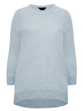 Load image into Gallery viewer, Ladies Chunky Rib Trimmed Longline Plus Size Jumpers