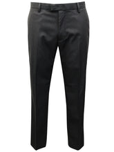 Load image into Gallery viewer, Mens Black Smart Regular Fit Flat Front Trousers