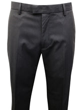Load image into Gallery viewer, Mens Black Smart Regular Fit Flat Front Trousers
