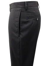 Load image into Gallery viewer, Mens Black Smart Regular Fit Flat Front Trousers