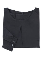 Load image into Gallery viewer, Ladies Black Mona Round Neck Long Sleeve Blouse