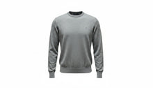 Load image into Gallery viewer, Mens Light Grey Soft Cotton Knit Bird Crest Embroidery Longsleeve Warm Jumper (L