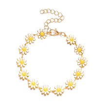Load image into Gallery viewer, Ladies Cute White Sweet Daisy Sunshine Flower Bracelets