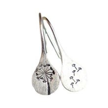 Load image into Gallery viewer, Ladies 925 Sterling Silver Flower Dandelion Shape Hook Earrings
