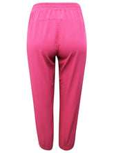 Load image into Gallery viewer, Womens Raspberry Capri 3/4 Crop Elasticated Waist Plus Size Joggers