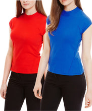 Load image into Gallery viewer, Ladies High Neck Cap Sleeve Soft Knitted Jumper