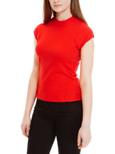 Load image into Gallery viewer, Ladies High Neck Cap Sleeve Soft Knitted Jumper