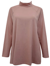 Load image into Gallery viewer, Ladies J.Jill Antique-Rose Cotton Blend Turtle Neck Top