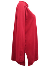 Load image into Gallery viewer, Ladies J.Jill Red Cotton Blend Turtle Neck Top