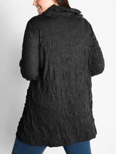 Load image into Gallery viewer, Ladies BPC Cowl Neck Crushed Crinkle Effect Long Sleeve Tunic Tops