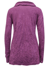 Load image into Gallery viewer, Ladies BPC Cowl Neck Crushed Crinkle Effect Long Sleeve Tunic Tops