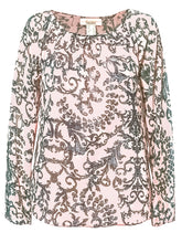 Load image into Gallery viewer, Ladies Floral Gypsy Relax Fit Long Sleeve Tunic Tops