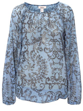 Load image into Gallery viewer, Ladies Floral Gypsy Relax Fit Long Sleeve Tunic Tops