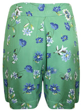 Load image into Gallery viewer, Ladies Aniston Green Floral Print Tie Belt Summer Shorts
