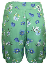 Load image into Gallery viewer, Ladies Aniston Green Floral Print Tie Belt Summer Shorts