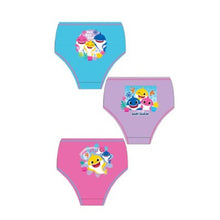 Load image into Gallery viewer, Girls Baby Shark Cotton 3 Pack Knickers
