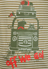 Load image into Gallery viewer, Boys Baby Toddlers Khaki Off We Go camper print Stripe Cotton Shorts Pyjamas