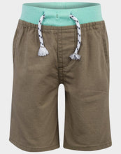 Load image into Gallery viewer, Baby Boys Sage Cotton Elasticated Waist Relaxed Fit Jersey Shorts