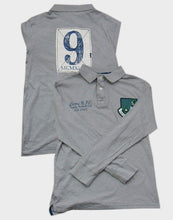 Load image into Gallery viewer, Boys Grey Lions Rugby 96 Long Sleeve Cotton Polo T-Shirt 10/12yr
