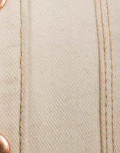 Load image into Gallery viewer, Girls Oyster White Button Down Collared Neck Denim Jacket