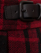 Load image into Gallery viewer, Girls Ribbed High Neck Long Sleeve Top With Plaid Tweed Pleated Skirt Outfit Set