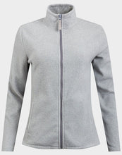 Load image into Gallery viewer, Ladies Grey Full Zip Long Sleeve Micro Soft Fleece Jackets
