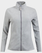 Load image into Gallery viewer, Ladies Grey Full Zip Long Sleeve Micro Soft Fleece Jackets
