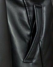 Load image into Gallery viewer, Ladies Black Threadbare Shannay Faux Fur Trim Faux Leather Aviator Jacket