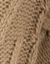 Load image into Gallery viewer, Ladies Beige Cable Knit Roll Neck Chunky Knit Soft Rib Longsleeve Jumper