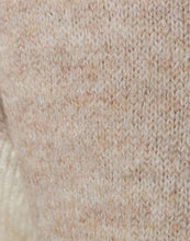 Load image into Gallery viewer, Ladies Cream & Beige Ribbed High Neck Two Tone Jumper
