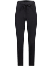 Load image into Gallery viewer, Ladies Black Tampered Jogger Style Trousers