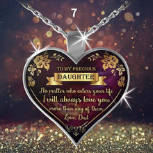 Load image into Gallery viewer, Ladies Girls "To My Precious Daughter Love Dad" Pendant and Chain Necklace
