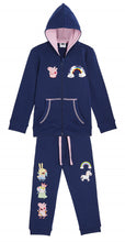 Load image into Gallery viewer, Girls Peppa Pig Navy Blue Unicorn Sequin Tracksuit