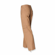 Load image into Gallery viewer, Ladies Sand Cotton Cargo Wide Waistband Drawstring Hem Trousers